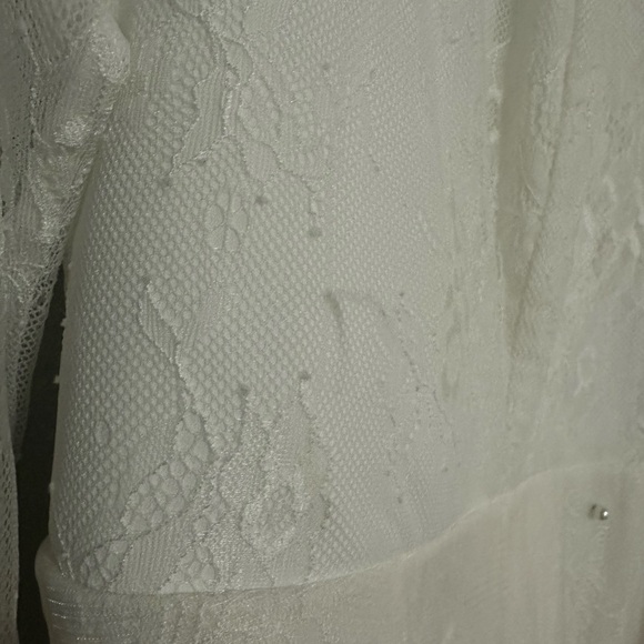 Torrid White Lace Tea Length Wedding Dress - Picture 6 of 6